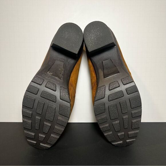 Womens BOC Born Concept Brown Leather Slip On Block Heeled Shoes / Size 9 - Picture 6 of 9